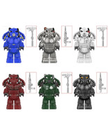6Pcs Fallout T60 Power Amour Minifigures Fallout Mech Soldier Mini Build... - $32.67 CAD