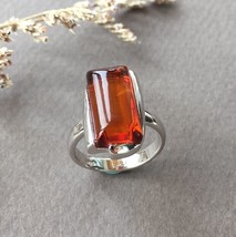 5 Color Natural Amber Rings for Women Classical Modernist Vintage Ring S925 Silv - £55.83 GBP