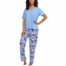 Flora Nikrooz ~ LARGE ~ 3 Piece Pajama Set ~ Sleepshirt ~ V-Neck Tee ~ Pants - £18.38 GBP