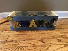 Wood Kid Boy Toy Crate “Max” Home Made Painted 15” X 6” X 5” - £19.35 GBP