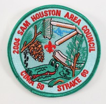 Vintage 2004 Sam Houston Cima 50th Strake 60th Green Border Boy Scout Camp Patch - £9.24 GBP