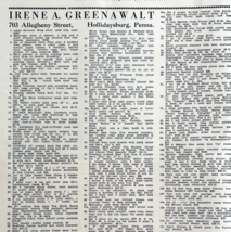 1961 Greenawalt Antiques Shop Advertisement Hollidaysburg Pennsylvania D... - $7.04 CAD