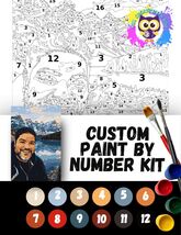 NEW Custom Selfie Paint By Number Art Kit - Paint Your Own - Canvas Pain... - $40.00