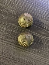 Vintage Gold Sea Shell Style Clip On Earrings  - £4.82 GBP