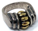 Lagos Caviar Collection Two-Tone Sterling Silver and 18K Gold Ring, Size 8 - $332.49