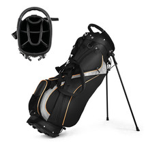 9&quot; Golf Stand Bag Club 8 Way Divider Carry Organizer Pockets Storage Bla... - $144.39