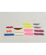 Vintage plastic bright colors hair barrette clip lot - $381.04 MXN