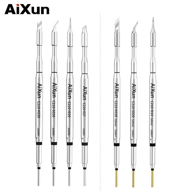 AiXun C210 Ultra Red Copper Soldering Iron Tips For Aixun T3B Solder Station - £16.23 GBP+