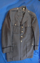 Vintage 1949 Usaf Air Force Mens Wool Uniform Serge Blue 84 Jacket 18 Oz 39PL - £57.18 GBP