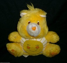 9&quot; Vintage 1984 Care Bears Funshine Bear Yellow Stuffed Animal Plush Toy Bank - £18.59 GBP