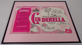 1965 Cinderella 16x20 ORIGINAL Framed Industry Advertisement Walt Disney - £197.83 GBP