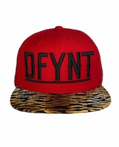 DFYNT TIGER PRINT SNAPBACK CAP / COLOR: RED/BLACK/BROWN - $15.00
