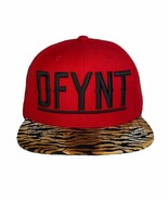 DFYNT TIGER PRINT SNAPBACK CAP / COLOR: RED/BLACK/BROWN - $15.00