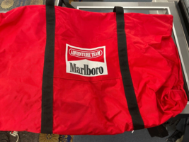 NEW Vintage 90s Marlboro Adventure Team Extra Large Red Draw String Duffle Bag - £30.25 GBP