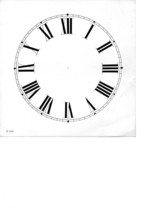 BLANK 6&quot; Diameter Clock Dial Face Cardstock ROMAN &amp; ARABIC - £3.31 GBP