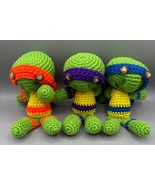 Handmade Crochet Amigurumi Teenage Mutant Ninja Turtle Set Of 3 - $12.96