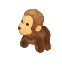 Cuddle Wit toys small seated Plush brown monkey no sound wire tail - $6.92