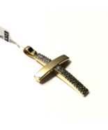 Pendentif croix lustrée grecque unisexe fait à la main en or bicolore 14... - £344.34 GBP
