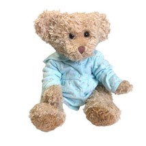 Russ Berrie Co Radcliffe Bear Item 10 In Sitting Blue Outfit Curly Tan V... - £32.11 GBP