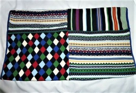 Baby Gap Fair Isle Stripe Diamond Fleece Knit Knitted Sweater Boy Blanket - £54.99 GBP