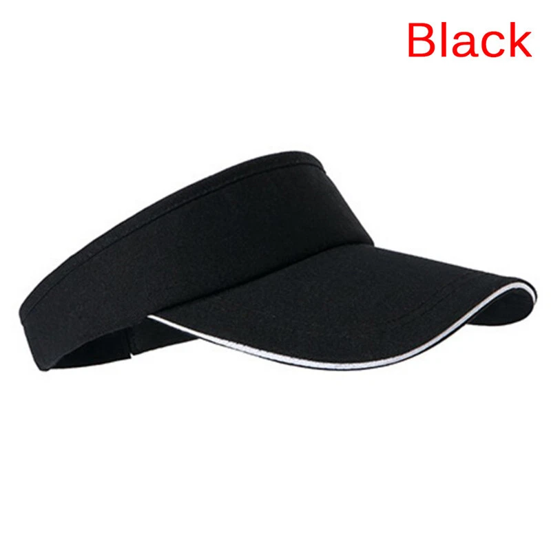 Adjustable Unisex Men Women Plain Sun Visor Sport Golf Tennis 1 pcs Black - €5,16 EUR