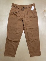 Women&#39;s Size 14 Pleated High-Rise Tapered Chino Pants A New Day Burlap B... - $34.30