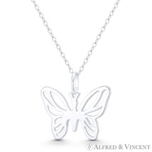 Butterfly Insect Charm Animal Jewelry Italy .925 Sterling Silver 20x22mm Pendant - £11.94 GBP+
