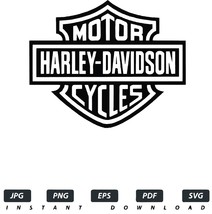 Harley Davidson Logo / Instant Download / Print Cut Template / High Qual... - $3.50