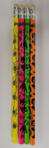 Lot of 4 Vtg 1980s Lisa Frank Halloween Pencils Spider Skull Cats Pumpki... - $14.85