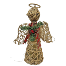Vintage Angel Christmas Decoration Twine Metal Rope Figure 16&quot; - £12.27 GBP