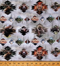 Cotton Northwoods Animals Bears Deer Call of the Wild Fabric Print BTY D479.89 - £12.78 GBP