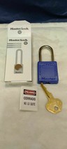 Master Lock 410Blu 1 Padlock with Key 3-1/2&quot; H x 1-1/2&quot; W x 3/4&quot; D - $8.40