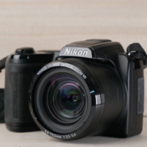 Nikon Coolpix L105 12.1MP 15X Zoom Digital Camera - Black *GOOD/TESTED* - £37.03 GBP