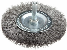 Forney 60017 Wheel Brush, Fine Crimped Wire with 1/4-Inch Shank, 3-Inch - £15.90 GBP