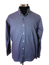 Cremieux Dress Shirt Men&#39;s Size Medium Button Front Blue Red Checks Tailor Fit - £17.25 GBP