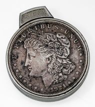 1921 Morgan Dollar Lighter Made with 2 Genuine Morgan Silver Dollar Coins - $289.31