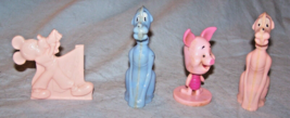 Vintage Lot of 4 Disney Items-Thin Plastic Pluto Rattles, Mickey, Piglet... - $30.00