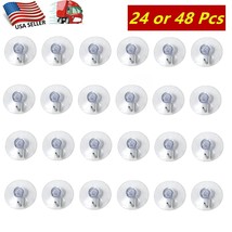 24/48 Pcs Multi-function Heavy Duty Suction Cups Hooks 1.50&quot;, Hang up to 1000g - £6.29 GBP+