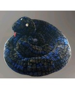 Vintage Chosun Black Blue Snake 10ft Soft Stuffed Plush Toy - $1,445.67 MXN