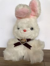 Vintage Iwaya 1983 Mumble Bunny Rabbit Plush Toy Fluffy Pet Series White... - £9.48 GBP