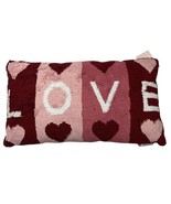 Homegoods Throw Pillow Love Hearts Valentine Decor Pink Red Loop Tufted ... - $349.98 MXN