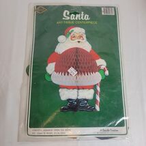 VTG Beistle Christmas Art Tissue Santa Centerpiece Honeycomb Belly 19781... - $17.81