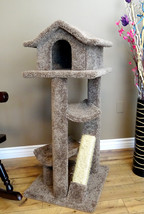 Pagoda Cat House W/HAMMOCKS, 46&quot; Tall - Free Shipping In The United States Only - £150.22 GBP