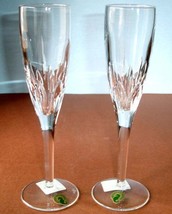 Waterford ABBINGTON Crystal Champagne Flute 2 PC. 9.25&quot; Ireland 109596 New Boxed - £86.76 GBP