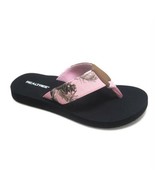 NEW Girls Realtree Pink Camo Camouflage Flip Flop Sandals Size Small 11/12 - $9.89