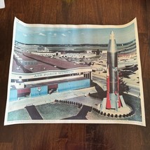 Air Force Museum Print Wright Patterson AFB Ohio USAF Military Vintage 1... - $29.69