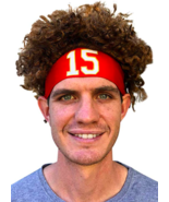 Pat Mahomes Wig Red Football Party Tailgate Costume - £15.72 GBP