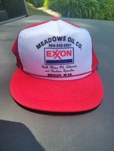 Vintage Capital Brand Meadow&#39;s Oil Co. Exxon Trucker Mesh Snapback Hat/Cap - $24.74