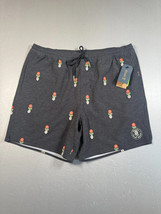 Roark Shorey Shorts Mens Black Deep Roots Floral Hemp Blend Swimwear Siz... - $39.99