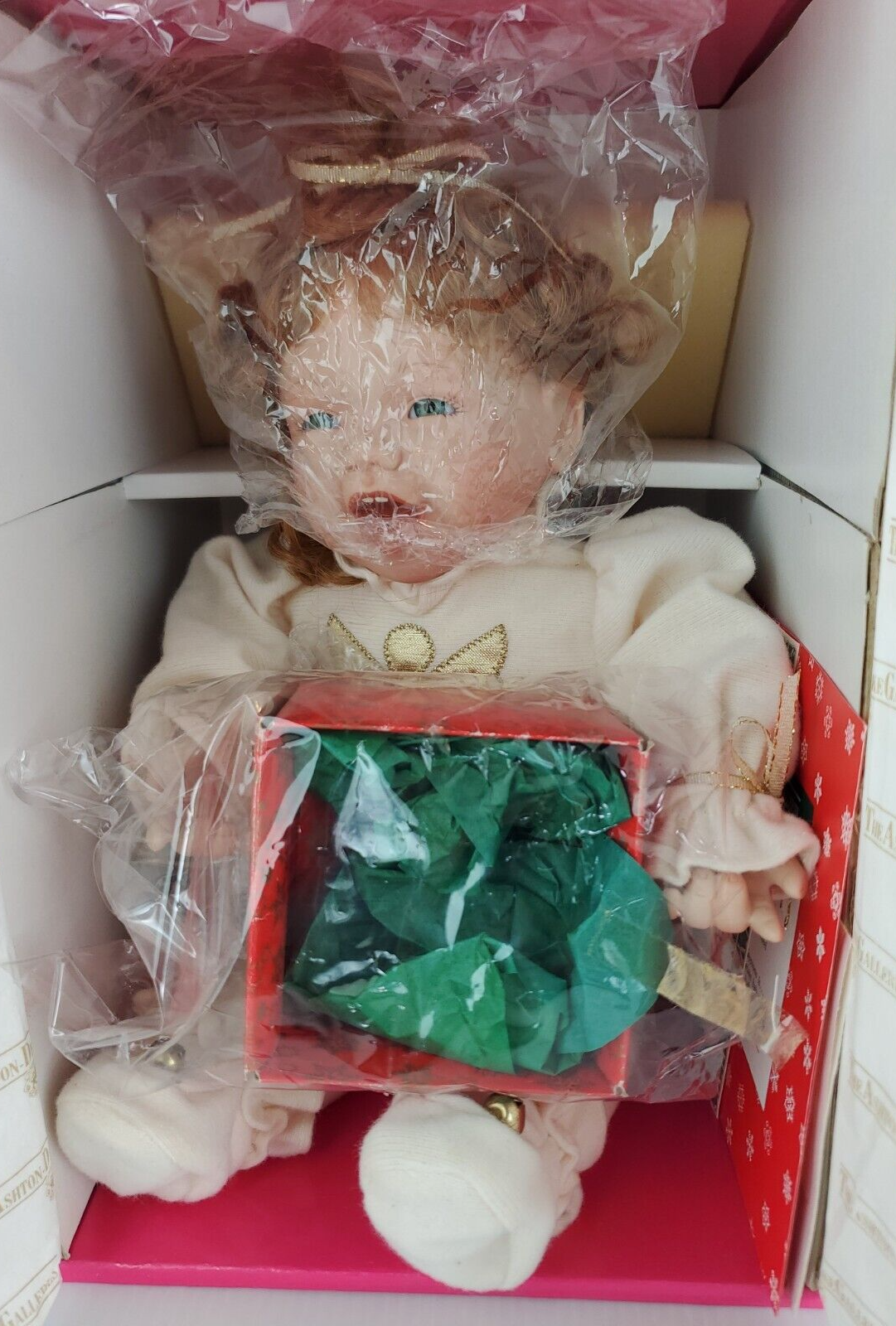 Primary image for Happiness Is My First Christmas 1992 Porcelain Girl Doll Ashton Drake Galleries